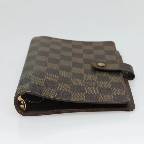 LOUIS VUITTON Damier Ebene Agenda MM Day Planner Cover R20240 LV Auth 130872 - Picture 6 of 16